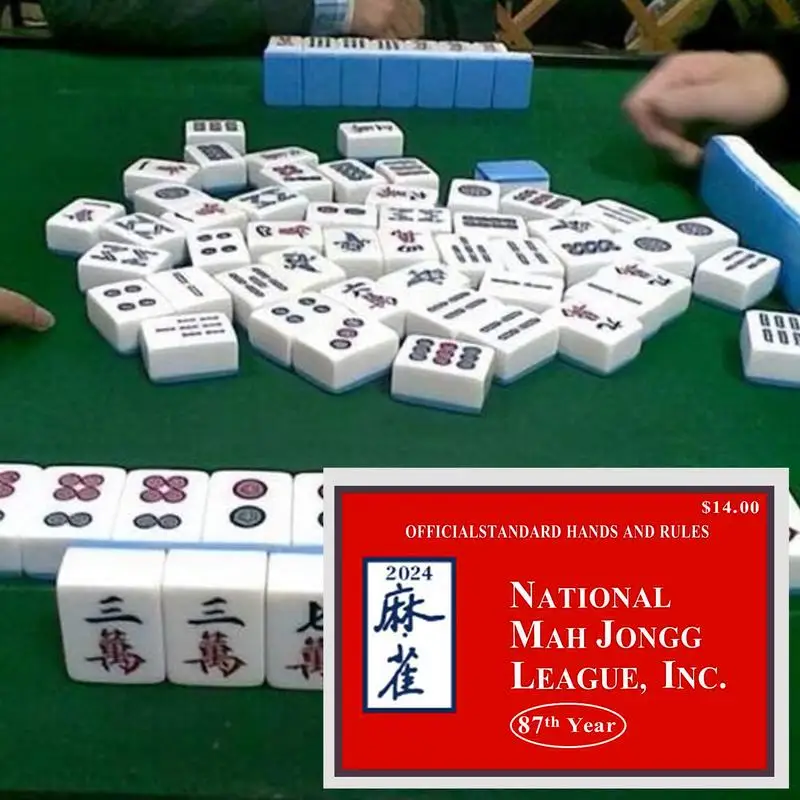 National Mah Jongg League Cards 4 PCS Large Size Mah Jongg League Card Set Mahjong Scorecard With Standard Hands And Rules