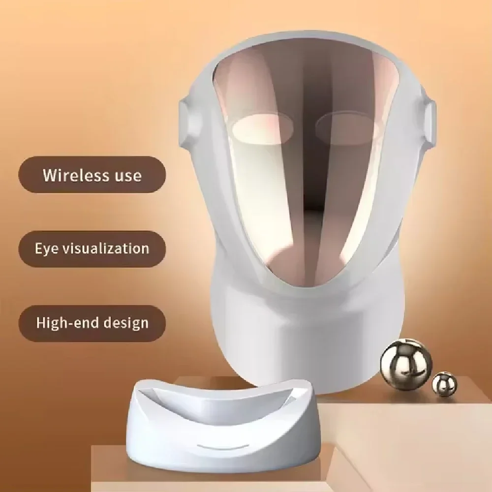 LED 光療法フェイスマスク 3 色フェイスマスクスパケア LED フェイスライトセラピーマスク家庭用