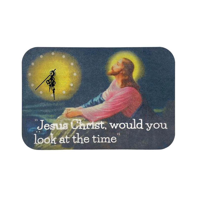 Jesus Christ Rectangular Wall Clock Decorative Wooden Jesus Wall Clocks