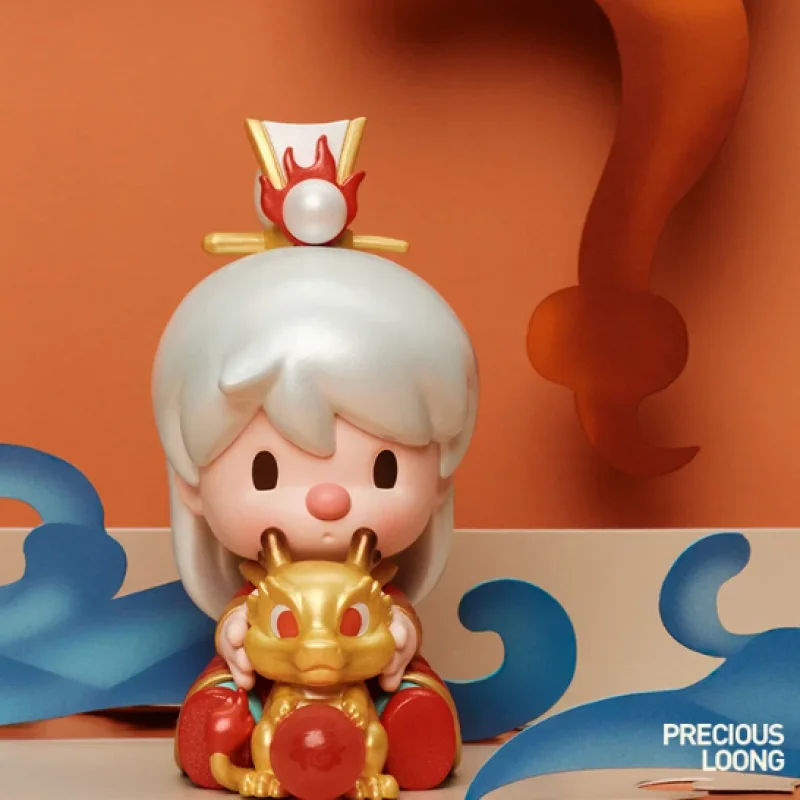 POP MART Loong Presents the Treasure Series Blind Box Surprise Box Original Action Figure Cartoon Model Mystery Box Collection