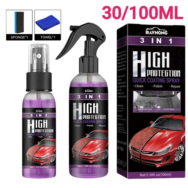 3 In 1 Quick Coating Spray High Protection Ceramic Car Wash Car Coating  Cleaning Nano Polishing Paint Wax - Cleaning Agent / Curing Agent -  AliExpress