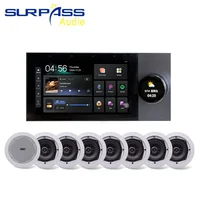 Home 4 Zone Audio Amplifier 7''Android11 Alexa Voice Tuya Smart Home Control Panel 8x30W Channel WiFi Wall Amplifier Speaker set 2