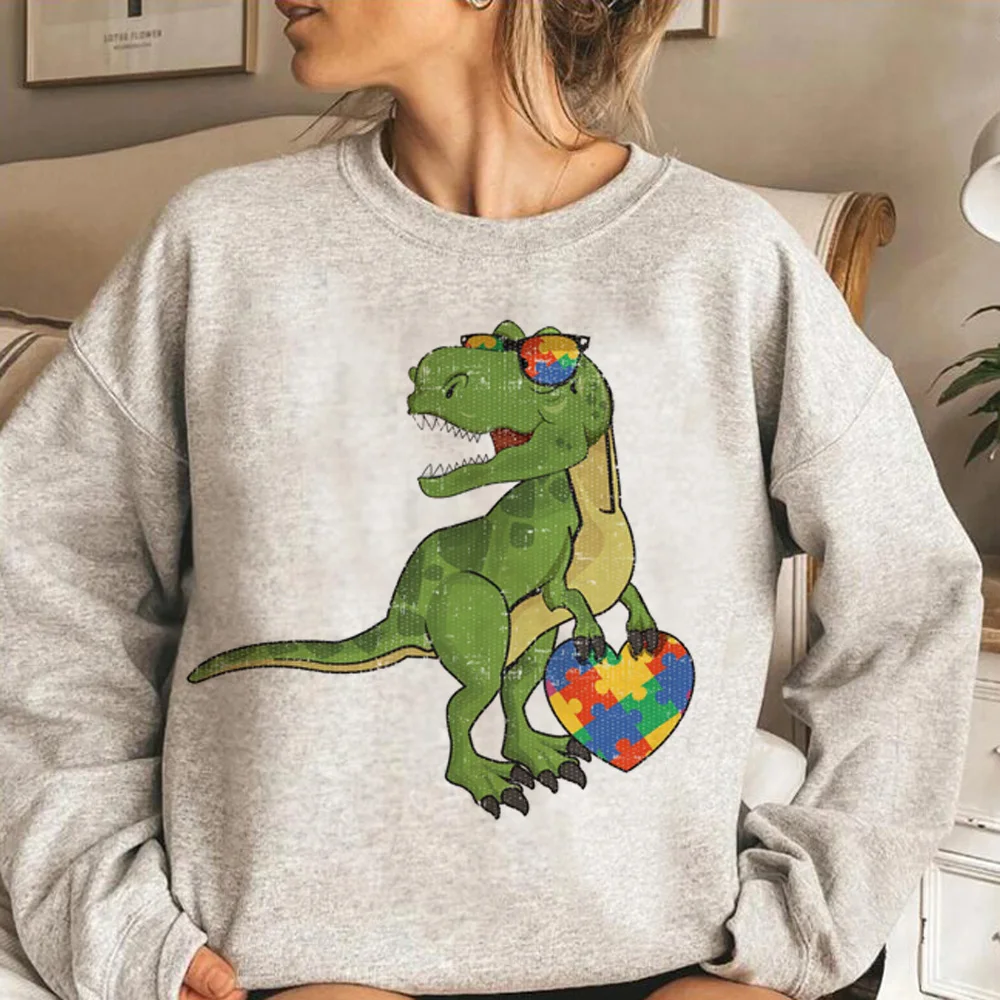 

Autism hoodies women Fleece harajuku graphic Korean style Hood sweatshirts women long sleeve top Hooded Shirt