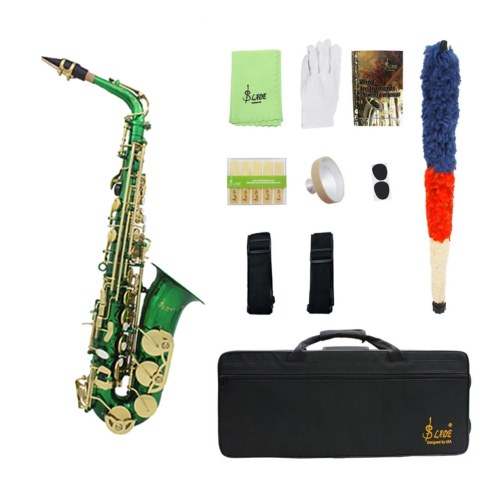 SLADE Alto Saxophone Color Lacquer Brass E Flat Sax Woodwind Musical