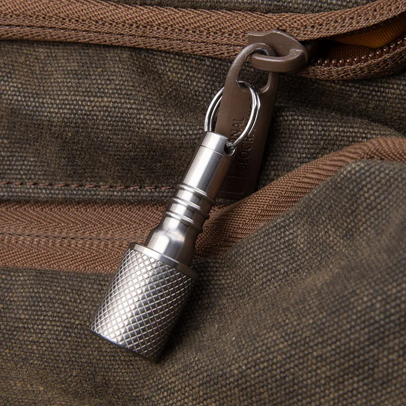 Titanium Alloy Keychain Pocket Pill Box Waterproof Sealed Capsule Mini Pill Case Medicine Case Bottle for Outdoor Camping Travel