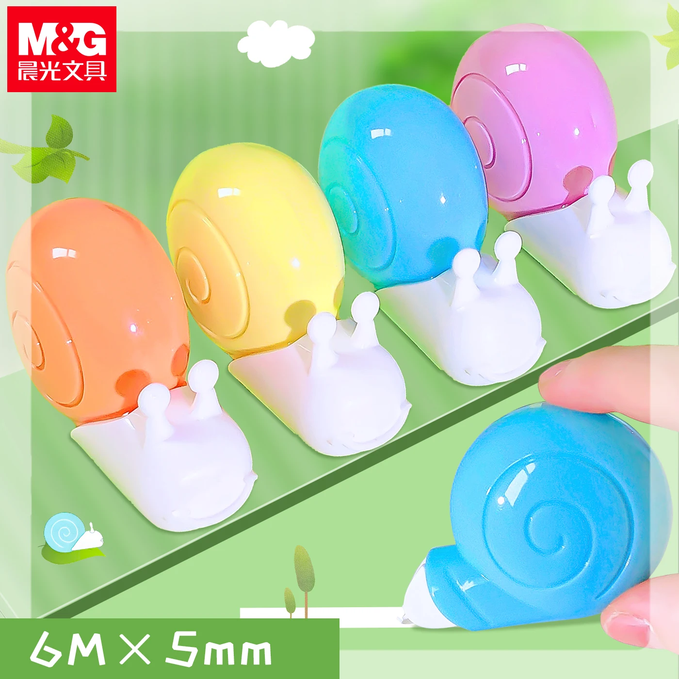 kawaii stationery items back to School useful accessories Cute things snail Correction tape corrector Aesthetic stationery