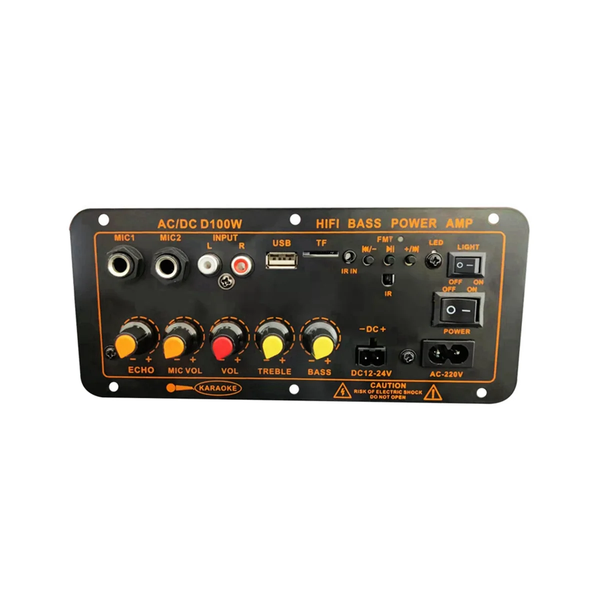 

Max 300W Bluetooth Amplifier Board 12V 24V 220V Subwoofer Amplifier Board Support Microphone for Car Home Audio EU Plug