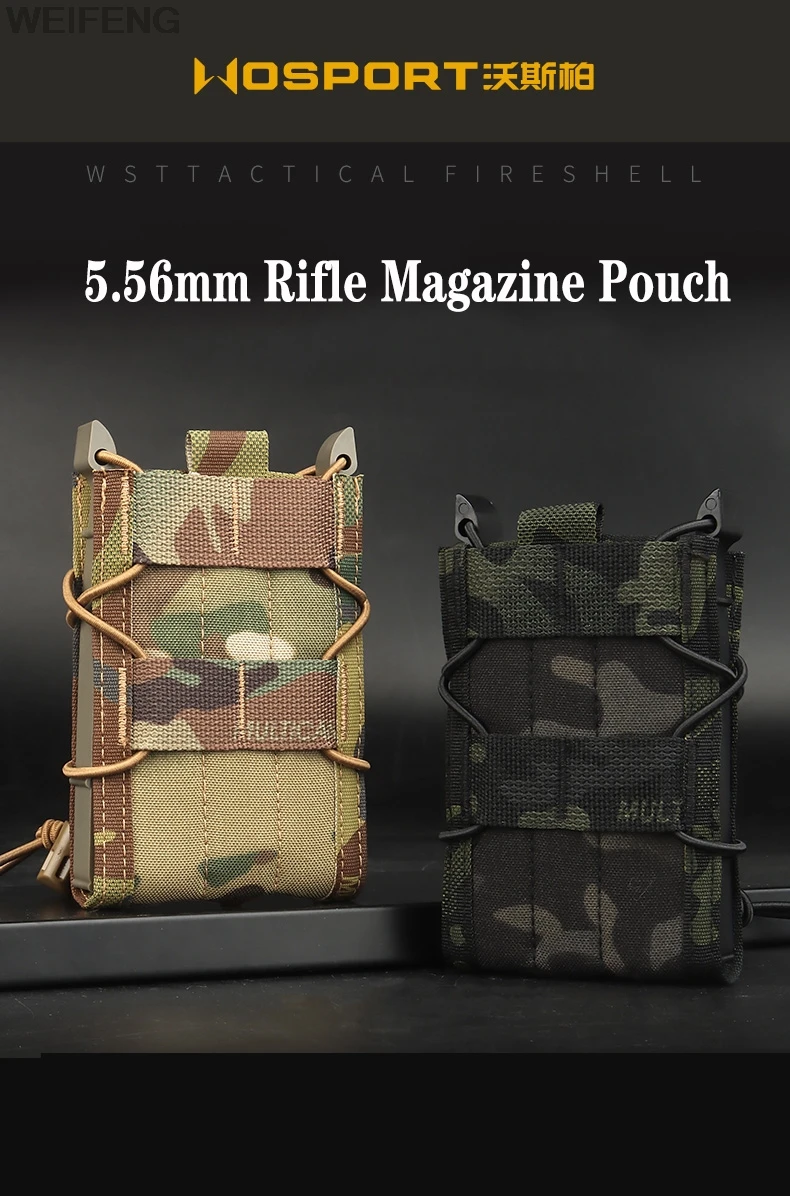 Description Picture 2 of itemTactical 5.56 Magazine Pouch for AK AR15 M4 Rifle Mag Holster Gun Mag Bag Shooting Airsoft CS Hunting Accessories