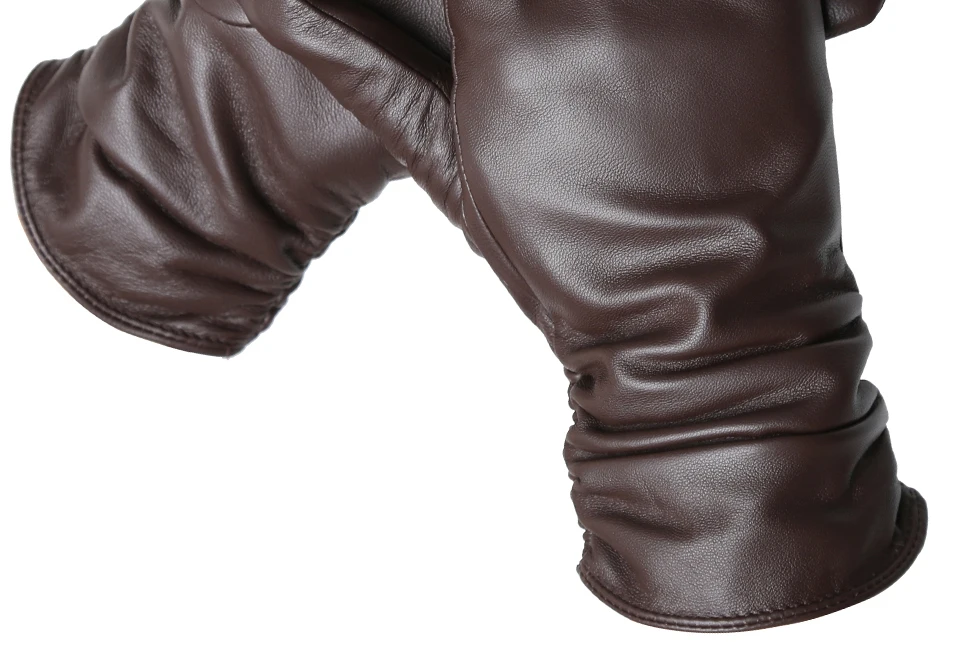 Gants en peau de mouton pour femmes, hiver chaud plus velours court et mince écran tactile couleur de conduite gants en cuir pour femmes de haute qualité-2081