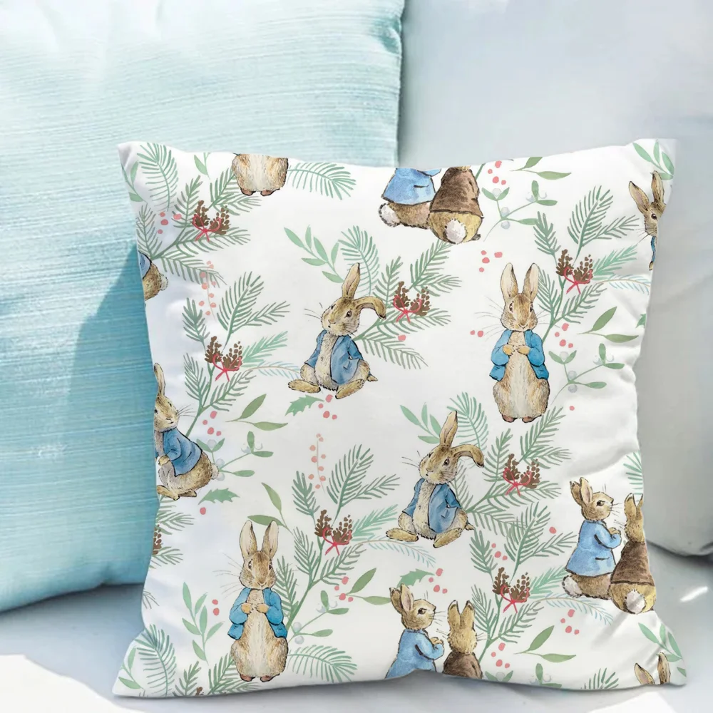 

P-Peter Rabbit Pillowcase Cushion Cover Cushions Pillow Covers Decorative Duplex Printing Lounge Chairs Pillowcases 40x40 45*45