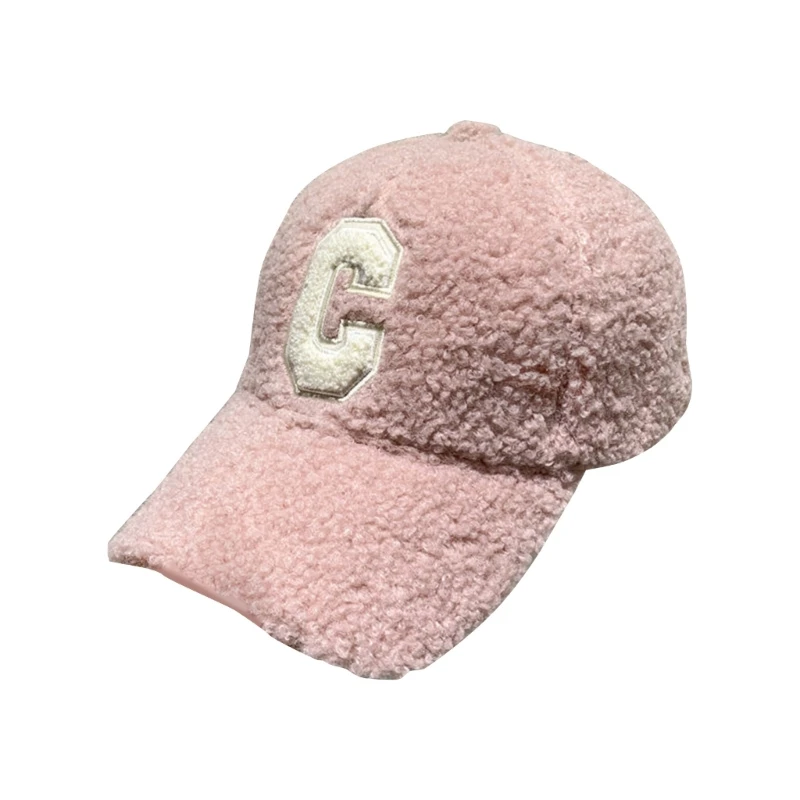 

Плюшевые бейсболки с вышивкой буквой C, ветрозащитная шапка для Рождества, Harajuku, регулируемые кепки с утконосом для взрослых