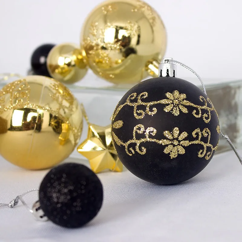 6Pcs Christmas Tree Ornaments 6CM Christmas Balls Hanging Pendants Home Party Decor
