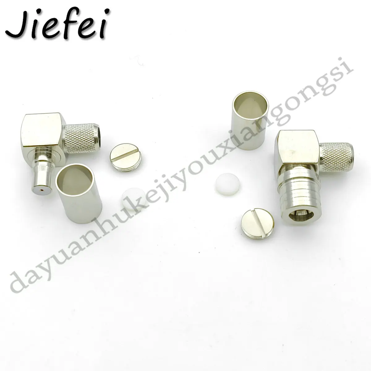 

100 Pcs QMA Crimp Male / Female Right angle 90 degrees RF Coaxial Connector for Cable 5dfb RG5 RG6 LMR300 Cable Rf Connector