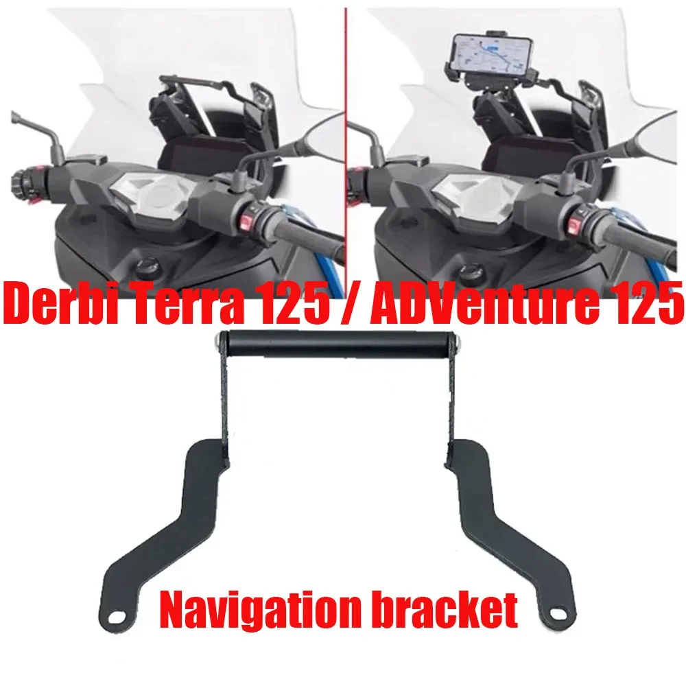 

New Fit Derbi Terra 125 Terra125 Motorcycle Accessories Navigation Bracket GPS Bracket For Derbi Terra 125 / ADVenture 125