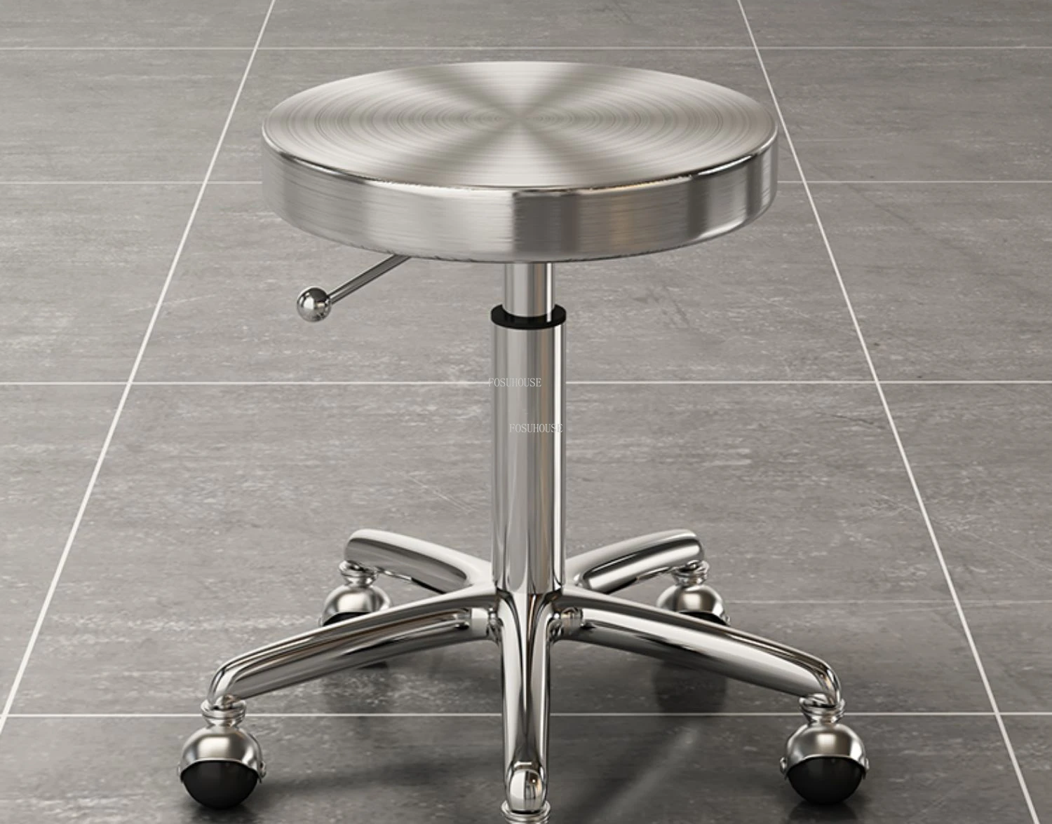 Description Picture 6 of itemModern Stainless Steel Barber Chairs Beauty Salon Professional Chairs Salon Furniture Luxury Pulley Lift Chair Home Makeup Chair