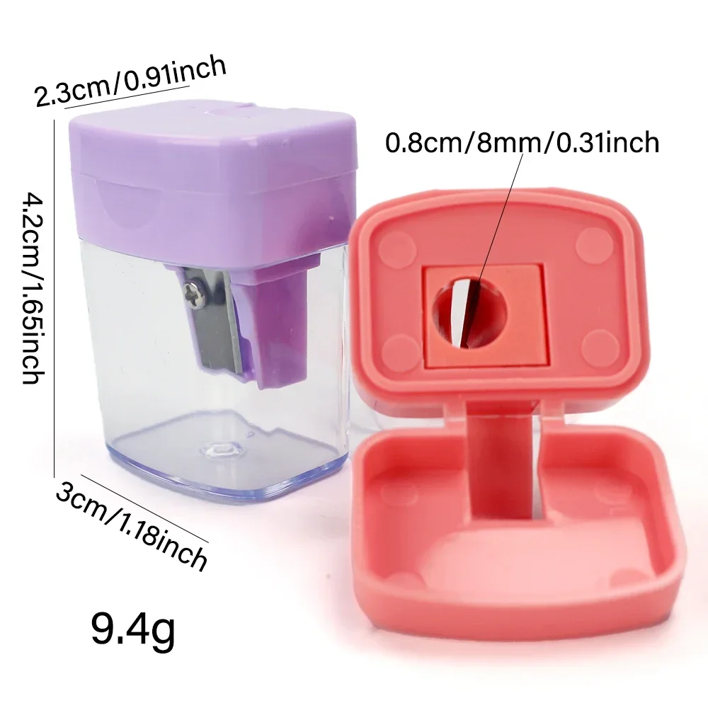 School Office supplies student prizes double-hole multi-functional pencil sharpener with lid 613A-2-MC