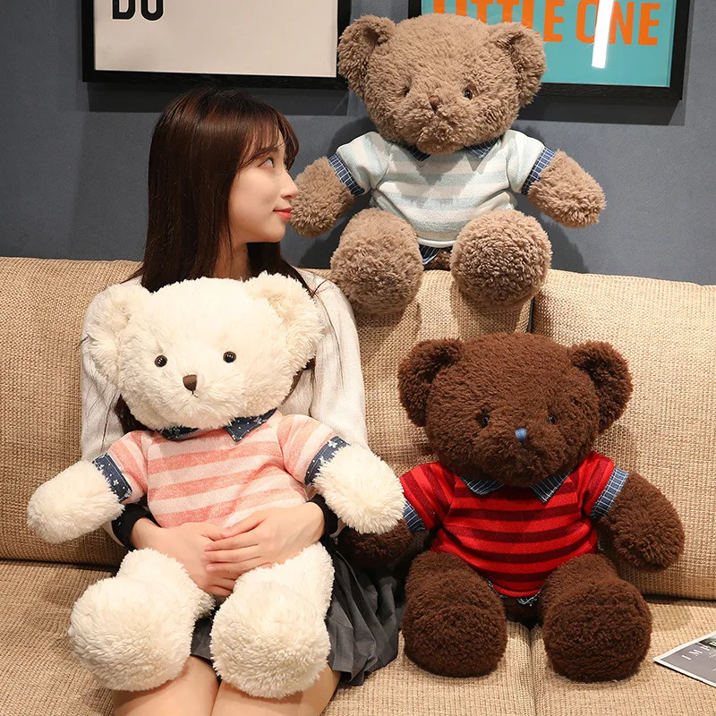

Cartoon Teddy Bear Plush Toys Stuffed Soft Animal With Clothes Kawaii Bear Dolls For Kids Baby Children Girls Valentine Gift