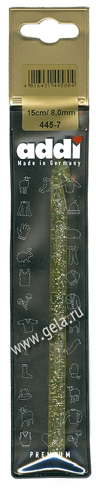 Hook knitting plastic №8 15 cm Addy 445-7/8-15 | Дом и сад