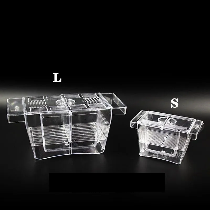 Fish Aquarium Fish Breeding Box Transparent Acrylic Fish Tank Double Layer Breeding Isolation Box Aquarium Hatchery Incubator Holder