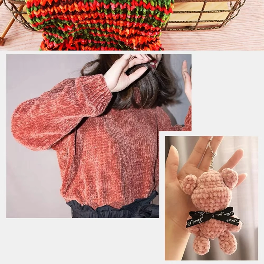 Knitting Yarn 100g Baby Plush Soft Chenille For Knitting Scarf Coat Baby Blanket Hat Sweater