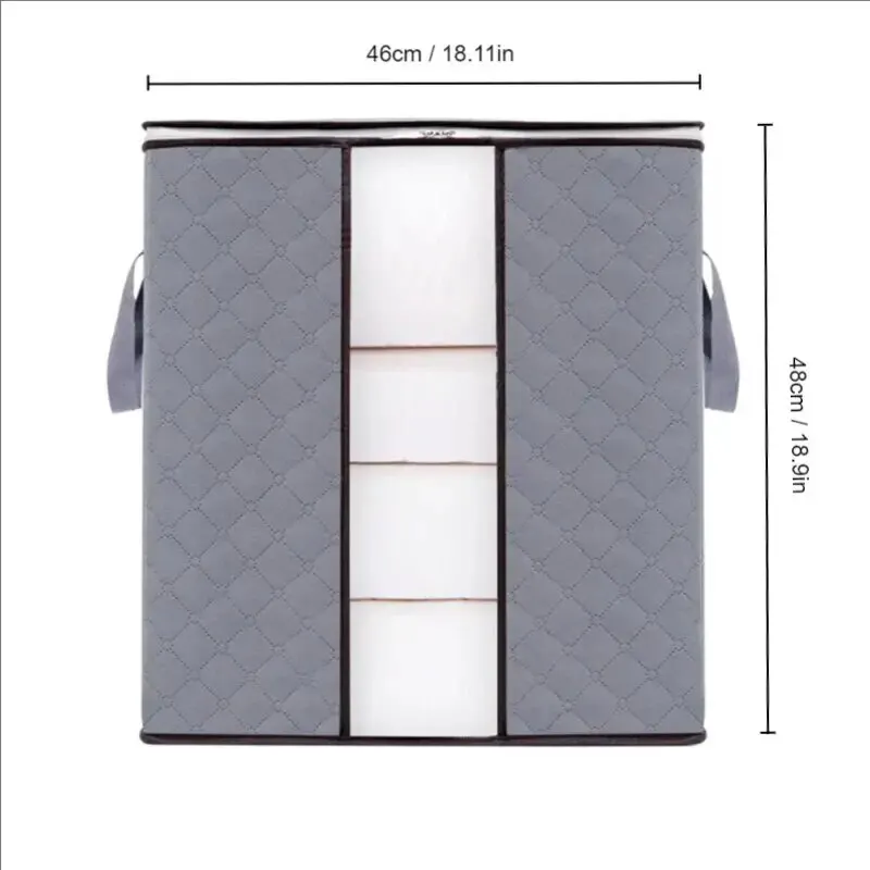 Clothes storage box 1Pc Large Capacity Non-Woven for Clothing And Bedding Storage