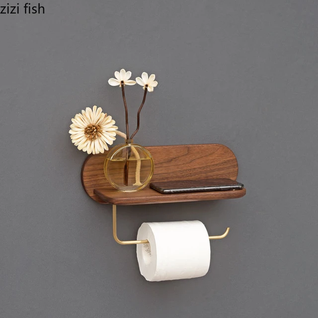 Walnut Tissue Holder Wood Toilet Paper Holder Paper Towel Holders Wall  Shelf Napkin Holders Paper Roll Holder Paper Towel Rack - AliExpress