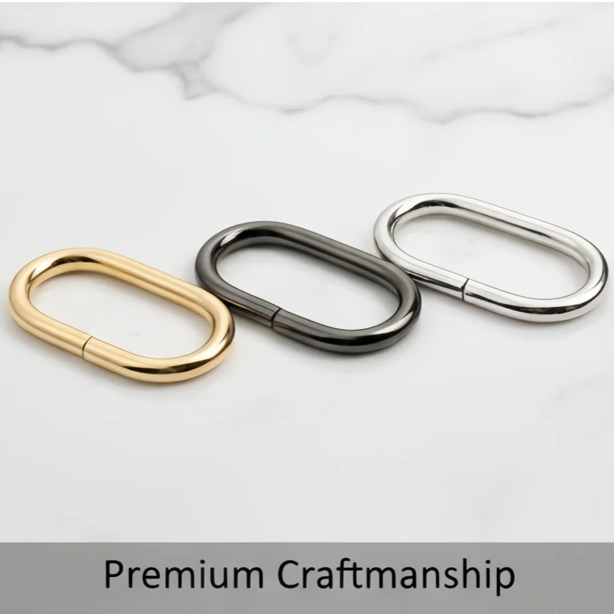 10-40pcs Metal Oval Ring Buckle 19-50mm Bag Strap Adjustment Loop Webbing Belt Buckle Garment DIY Accessories