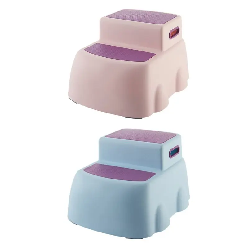 

Children's double height step stool, toddler's stool, suitable for potty training in the bathroom