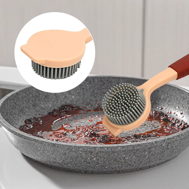 SILICONE AND STAINLESS DISH BRUSH HANDLE