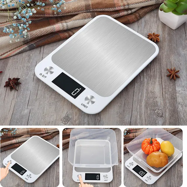 Bilancia da cucina 15Kg/1g pesatura bilancia per caffè alimentare bilancia digitale elettronica intelligente s Design in acciaio inossidabile per cucinare e cuocere al forno 5