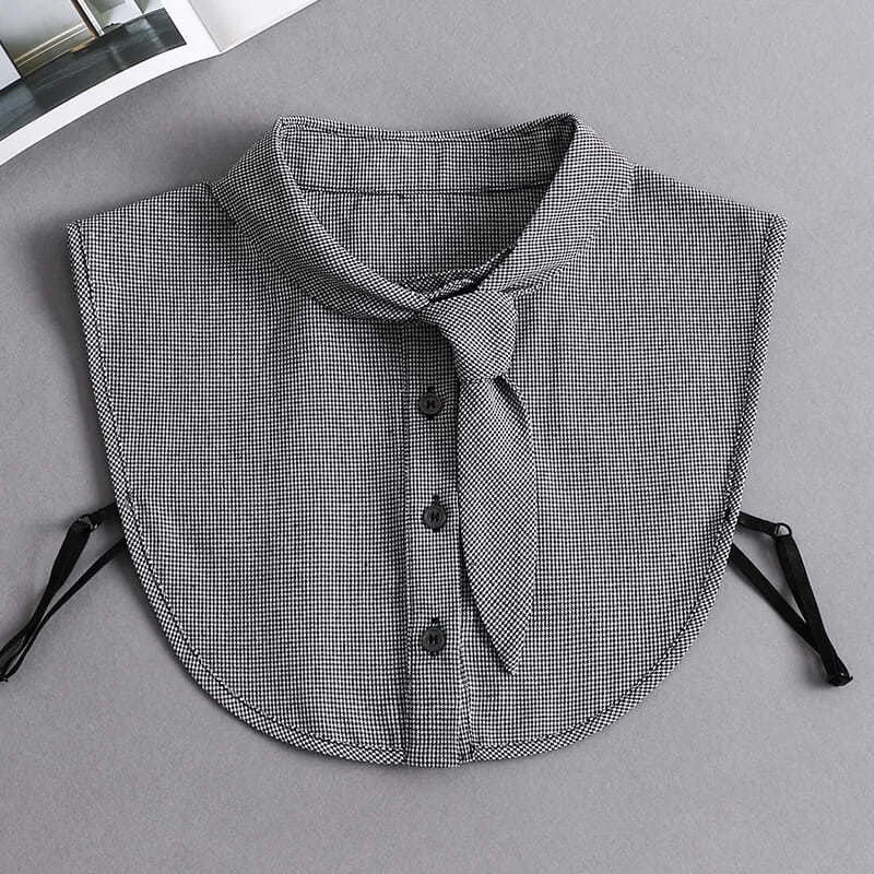 

Autumn Winter False Collar Women Sweater Shirt Versatile Decoration Multi-functional Bottoming 1000 Bird Grid Knot