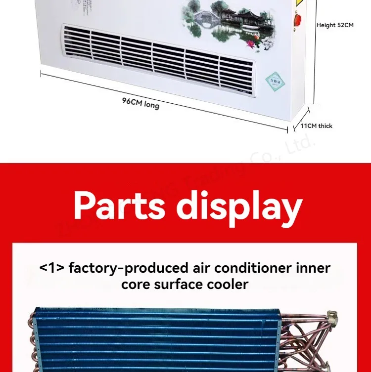 Water Air Conditioning Wall Mounted Water Heating Air Conditioning Fan Coil Radi