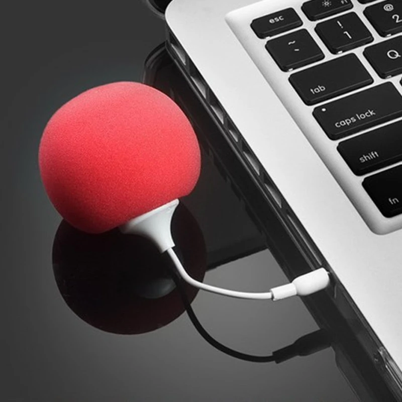 Portable USB Speaker 3.5mm Jack Sponge Ball Music Receiver Adapter for Mobile phone PC Laptop MP3
