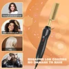 New White Hot Comb Electric Hot Comb Wet And Dry Hair Curler Comb Hot Straightening Heating Comb Iron Environmentally Gold Comb 2