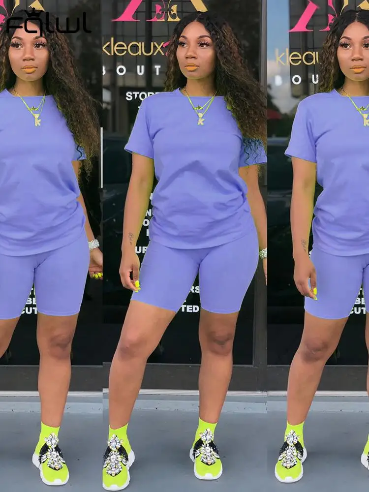 

Habbris White O Neck Short Sleeve Two Piece Set For Women 2023 Summer Pink Loose Top And Short Pant Set Sport Caual Sets Female
