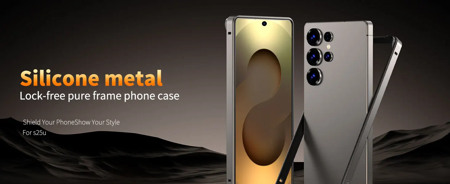 Luxury Aluminum Frame Case for Samsung Galaxy S25 Ultra  S24 Plus - Hybrid Silicone Bumper Protective Accessory