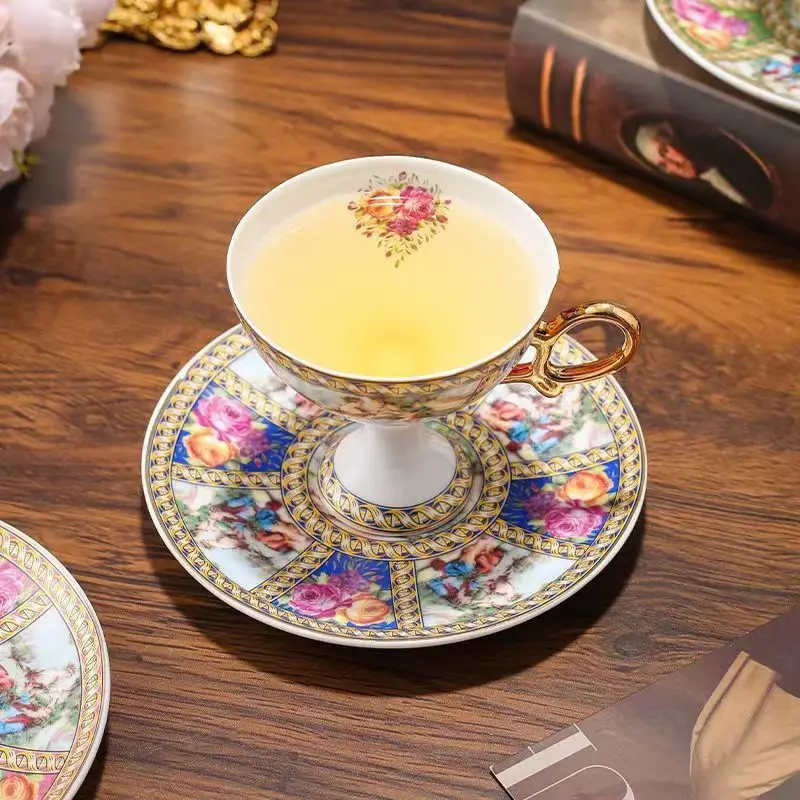 Secret Garden Coffee Cup Set Laday Cup Saucer Set Bone China Tea Teacup Coffeeware Teaware Home Kitchenware