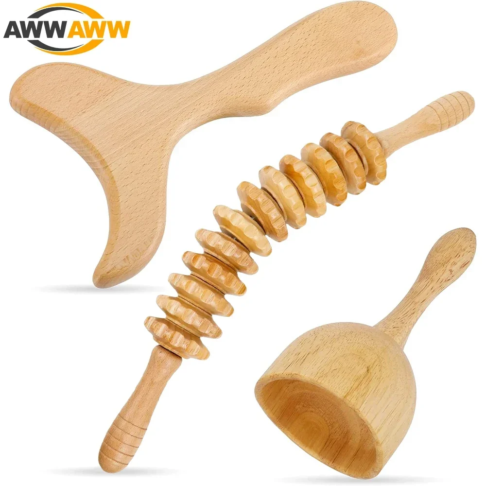 Деревянные терапевтические массажные инструменты