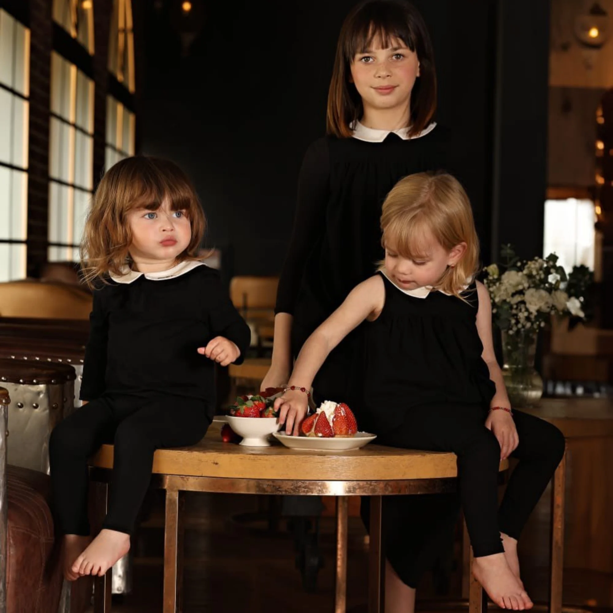 2026 Mali's SS Black Embroidery Pajamas Boutique Sleepwear Set Children Girl Dress Nightgown Baby Boy Sets Clothing