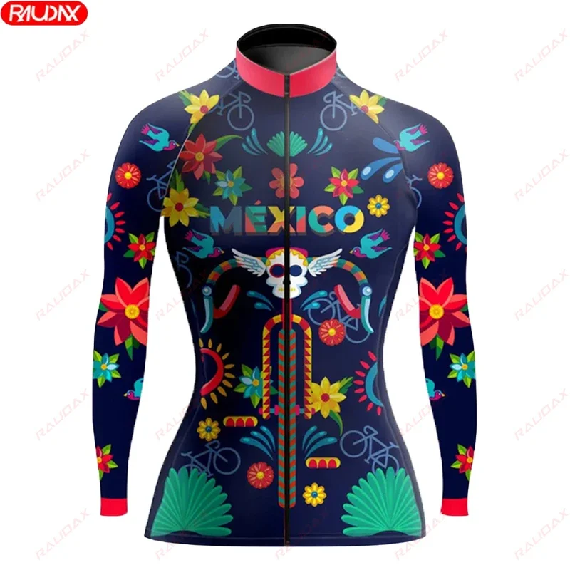 Autumn Women's Bicycle Long Sleeve Road Bicycle UV Protection Cycling Suit Spring Competition Professional Team Jersey