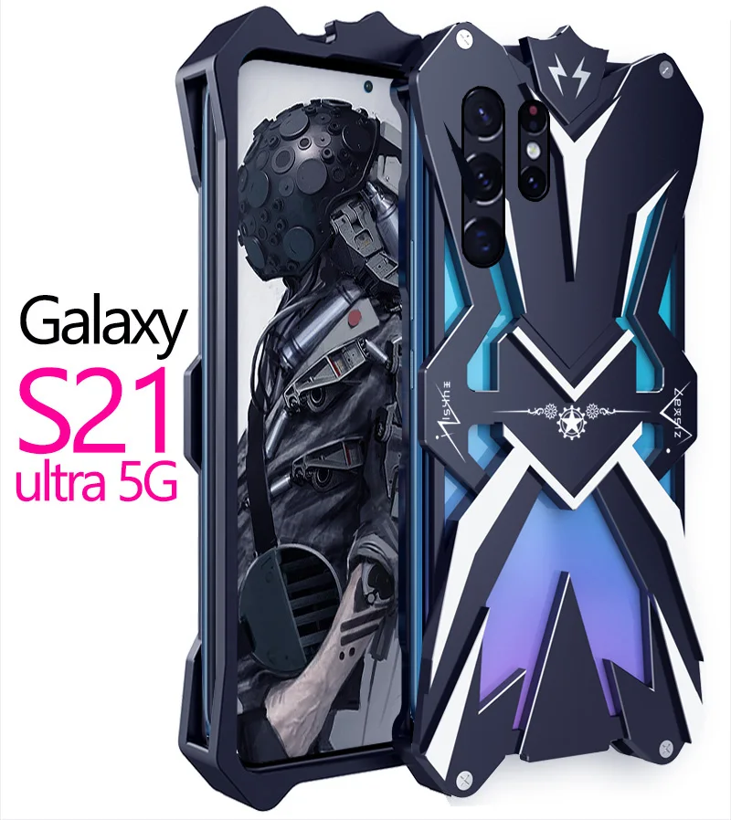 Original Zimon Luxury Thor Heavy Duty Armor Metal Aluminum Phone Bumper Case For Samsung Galaxy S22 S21 S20 Fe Plus Ultra Cover