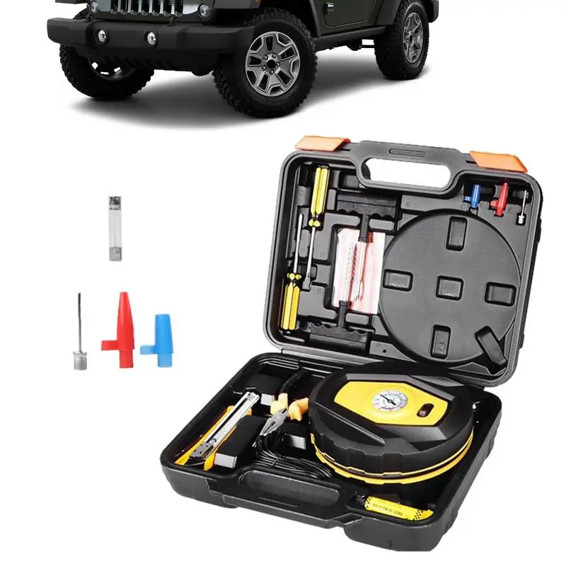 

Car Air Compressor LED Light Mini Portable Wireless Digital Electric Inflator Pump Inflatable For Auto Motorcycle Bicycle