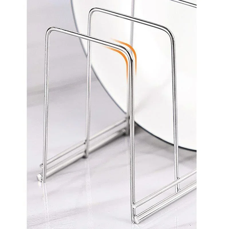1Pc Stainless Steel Dish Rack Kitchen Dish Pan Plate Draining Rack 3