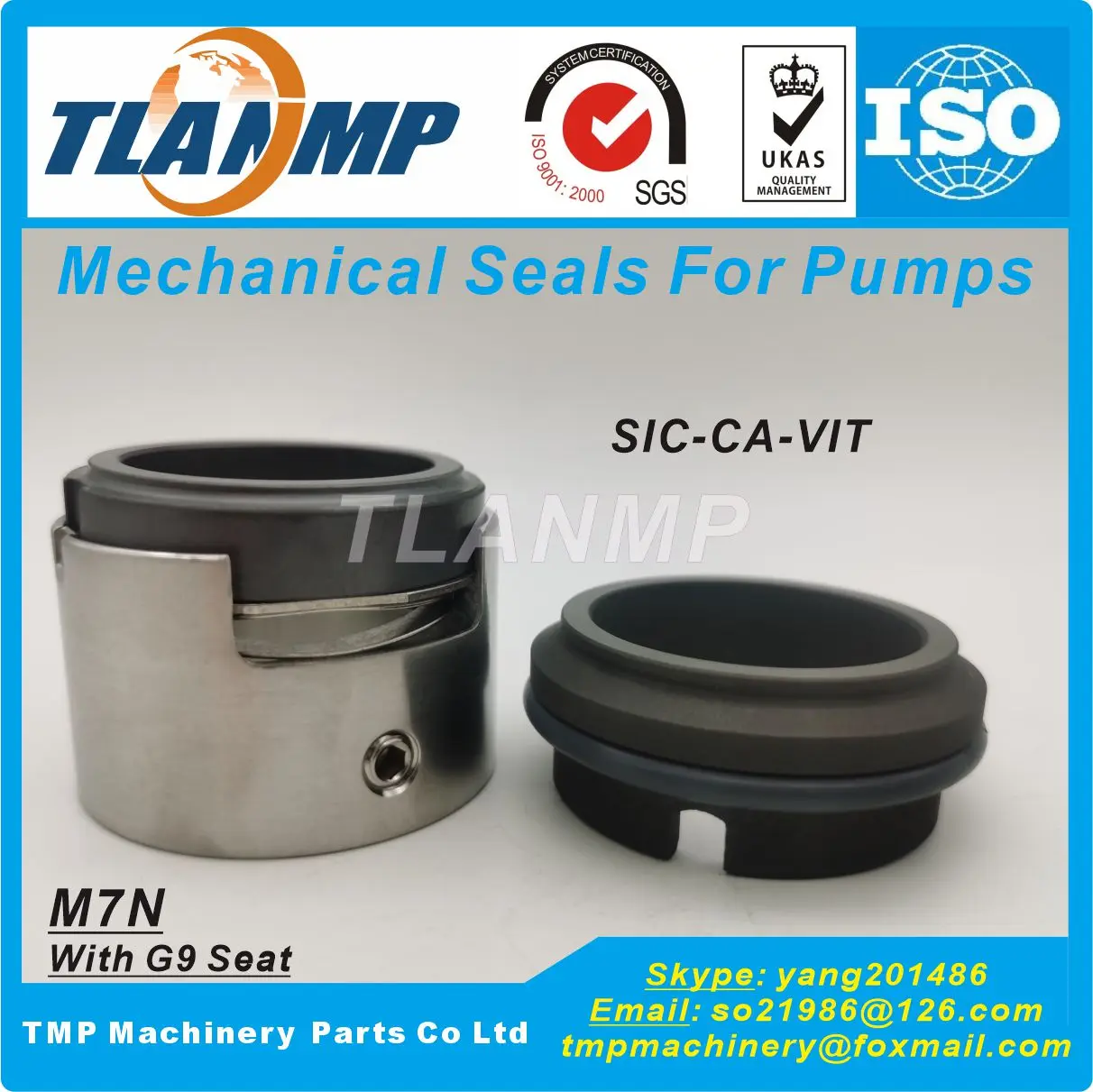 M7N-70 , M7N/70-G9 G91 , M74N/70-G9 TLANMP Mechanical Seals for Shaft size 70mm Pumps with G9/G91 Stationary seats