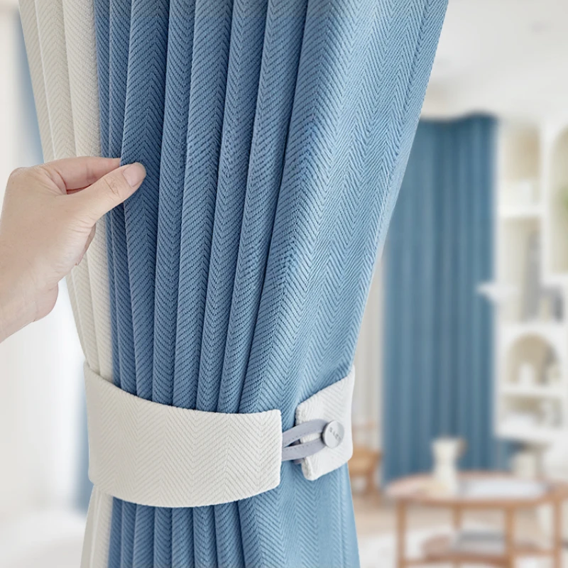 Modern Simple Blackout Curtain Luxury Living Room Drape Room Balcony Floor-to-ceiling Windows Curtains Bedroom Soundproof Drapes - Image 4