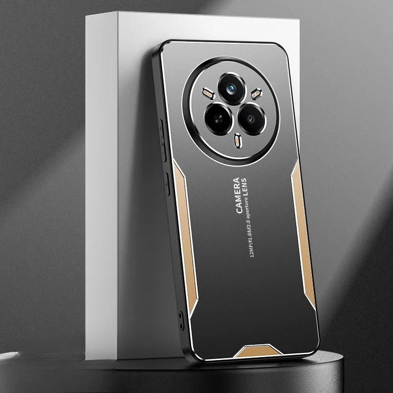 Luxury Aluminum Alloy Metal Matte Back Case with Cold Skin Feel - Shockproof Protective Phone Cover
