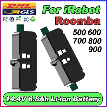 Batteria ricaricabile da 6,8 Ah per iRobot Roomba Batteria 500 550 600 620 650 760 770 800 900 14.4 V Strumenti per aspirapolvere