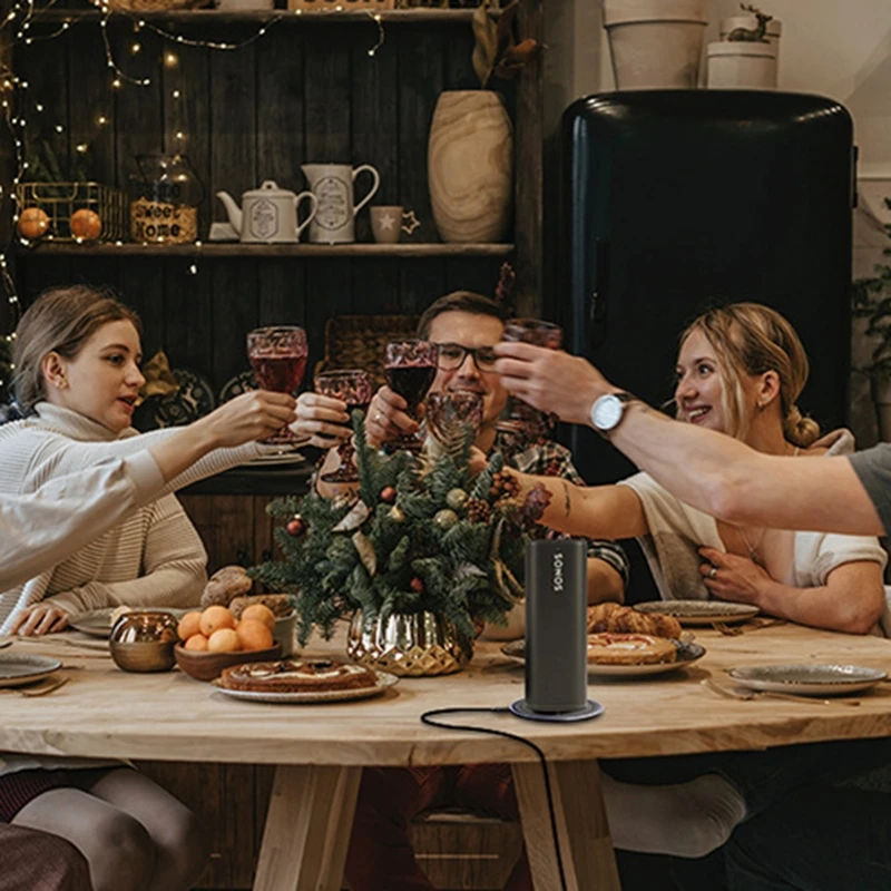 Caricabatterie Magnetico Con Ricarica Sicura Compatibile Con L'Altoparlante Wireless Sonos Roam Con Protezione Da Sovracorrente A Led Blu