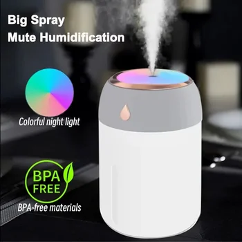 300ml Air Humidifier Portable Mini USB Aroma Diffuser With Cool LED Light Mist For Bedroom Home Car Plants Purifier 1