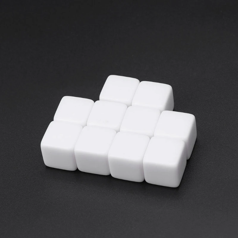 

14mm Blank Acrylic 6 Sided for Family Party DIY Games Print,Pack of 10